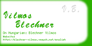 vilmos blechner business card